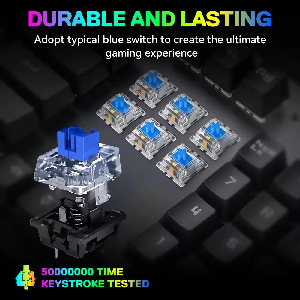 Clavier de jeu mécanique T-WOLF T18 – Clavier de jeu RGB TKL (filaire USB)