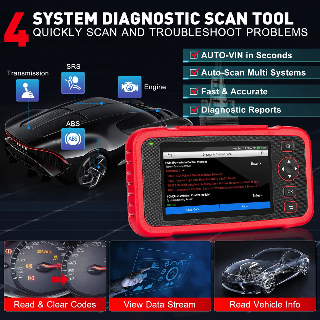 Lancement de l'outil de diagnostic OBD2 CRP123I V2.0 – Analyseur de moteur (plus de 110 marques de voitures)