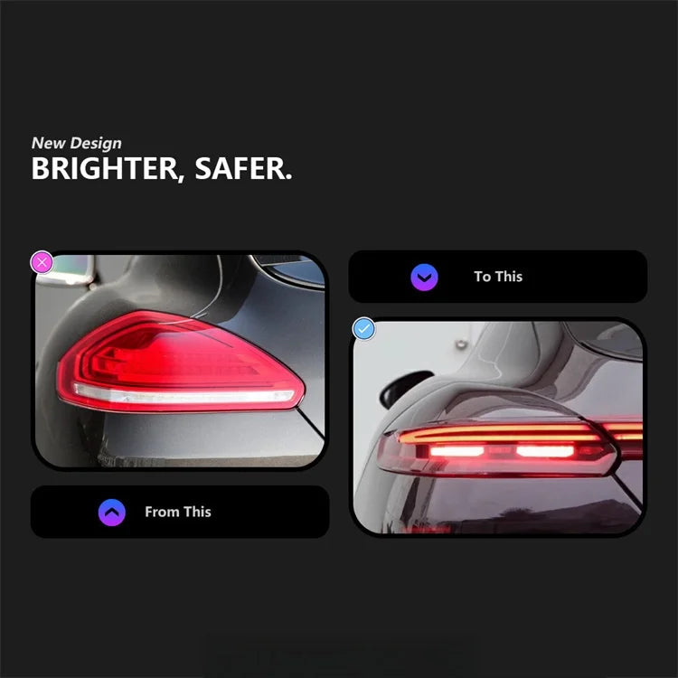 Feux arrière LED continus Porsche Panamera 970 – Mise à niveau du feu à flux (2010–2016)