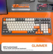 Clavier mécanique sans fil LISM K8 – Clavier de jeu mécanique sans fil avec éclairage RGB