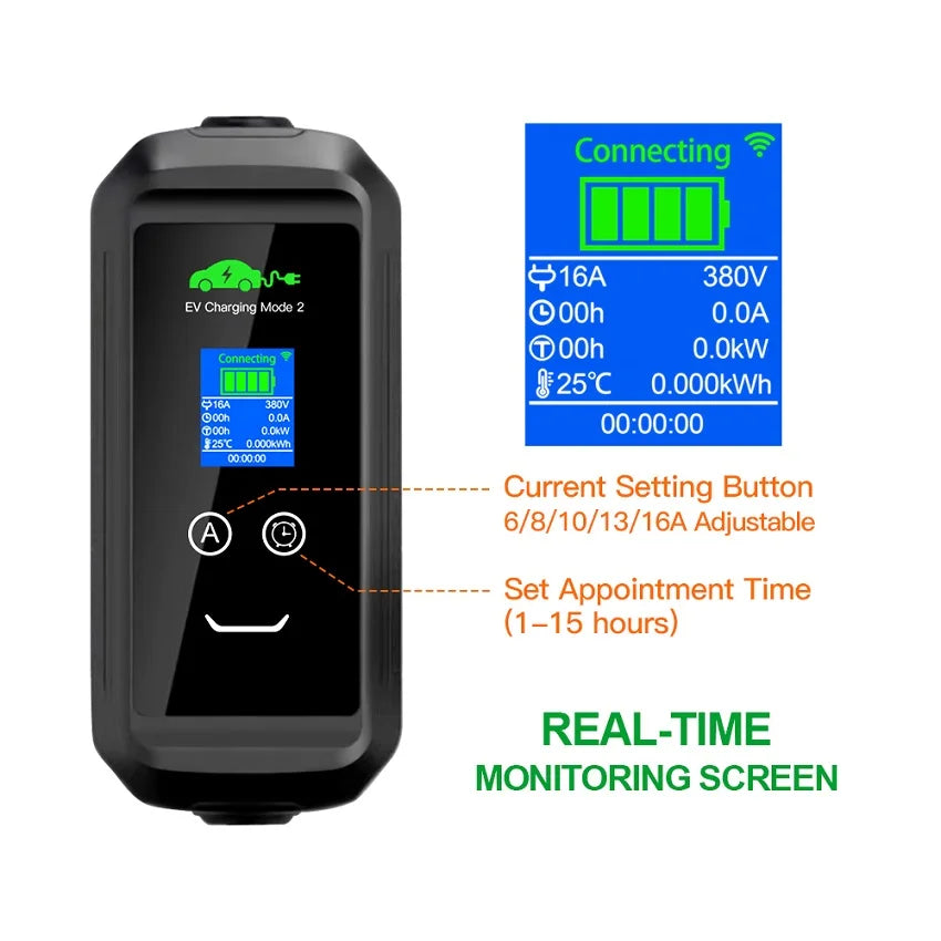 Isigma F2 11kW Portable Electric Car Charger (16A Type 2) – CE Gecertificeerd