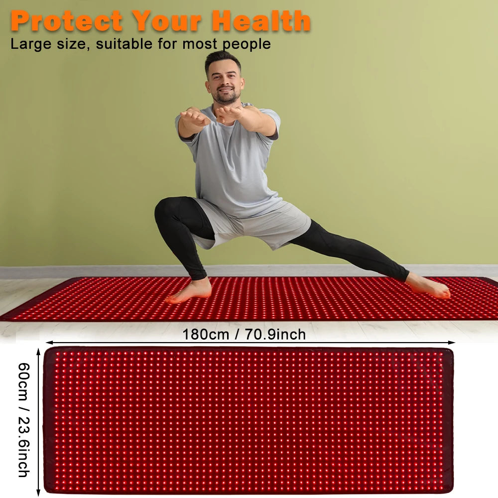 Rood Licht Therapie Mat voor Pijnverlichting – LED Therapie Mat 180 × 60 cm