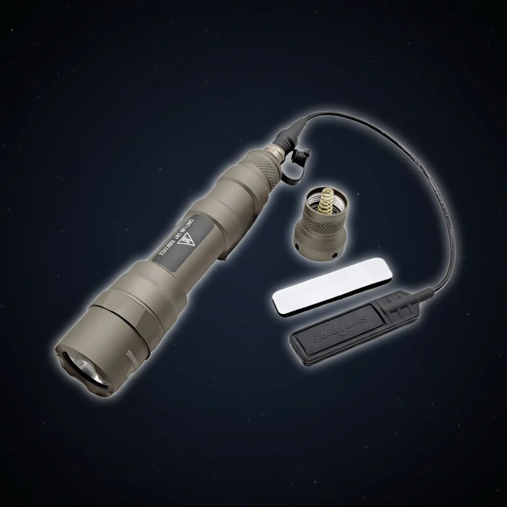 M600DF Taktische LED-Taschenlampe – 200 Meter Reichweite – 6000K Tageslicht – Aluminiumgehäuse