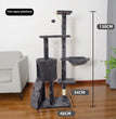 Arbre à Chat Moderne en Bois - Grand Griffoir avec Plateformes d'Escalade et Poteaux en Sisal