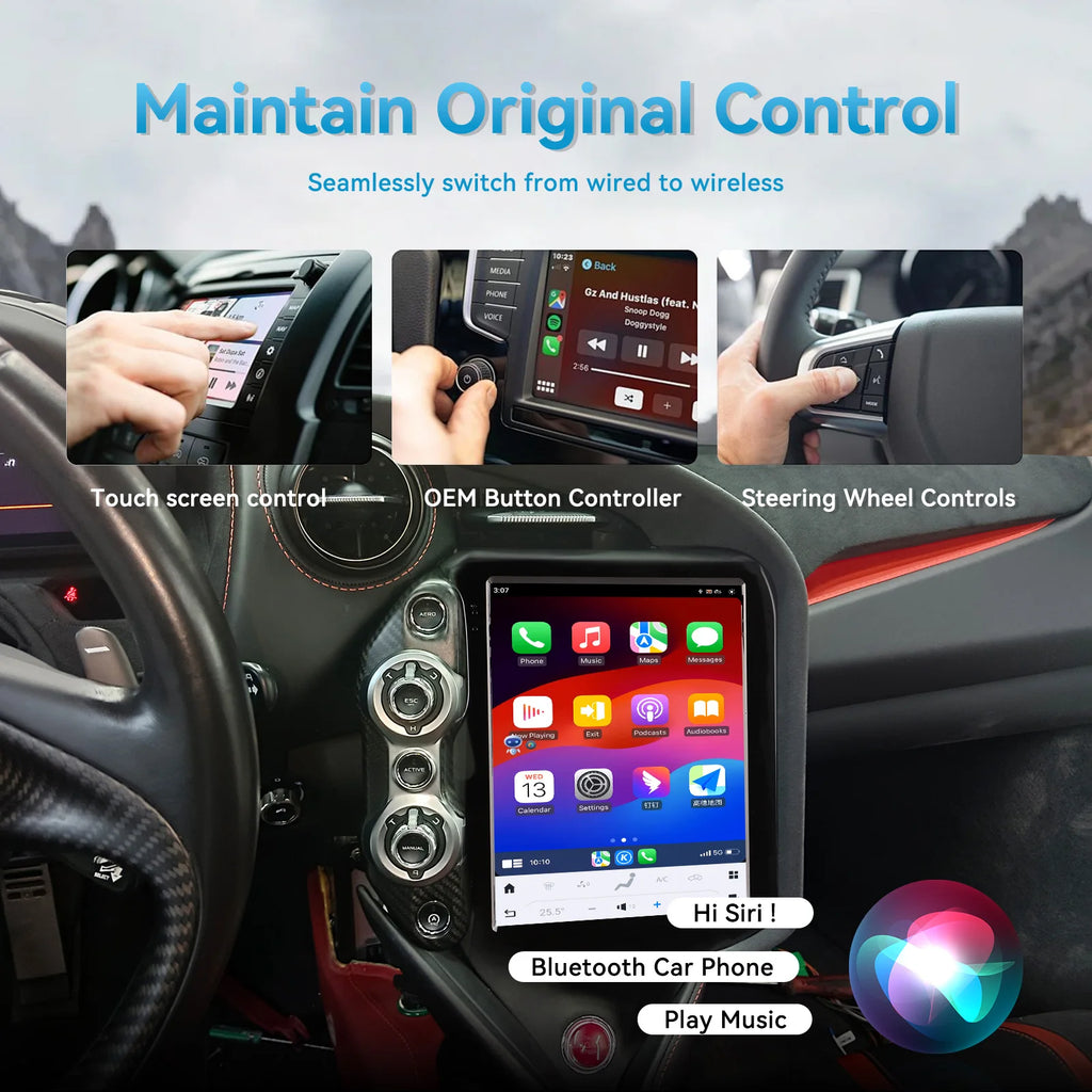 Autoradio de navigation Android CarPlay 9,7 pouces pour McLaren 720S (2017–2021)