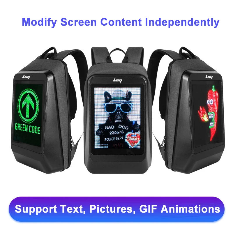 Sac à dos Teejoin MCT4 LED – Sac à dos publicitaire lumineux avec écran LED HD