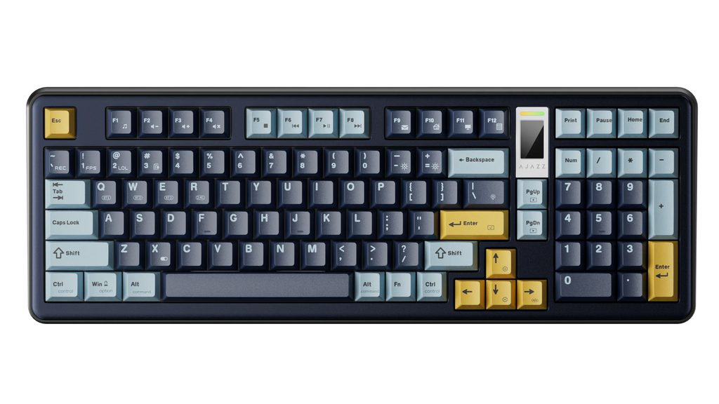 Clavier mécanique Ajazz AC100 en aluminium – Clavier de jeu RGB tri-mode avec boîtier en aluminium