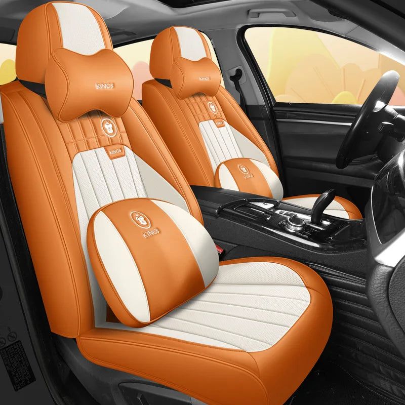 Luxuriöses Autositzbezug-Set aus Leder – Komplettes Set an Autositzschonern
