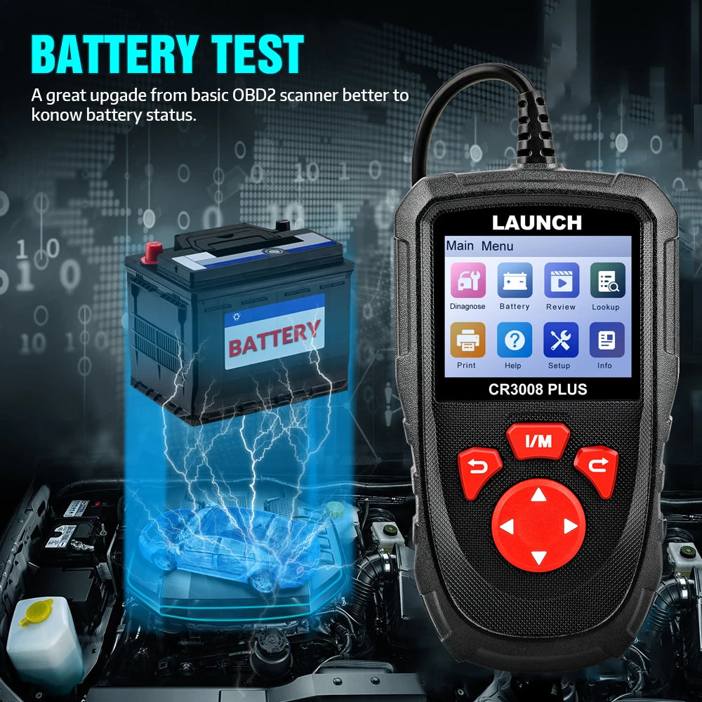 Lancer l'appareil de diagnostic OBD2 CR3008 PLUS – Analyseur de moteur professionnel (12 V)