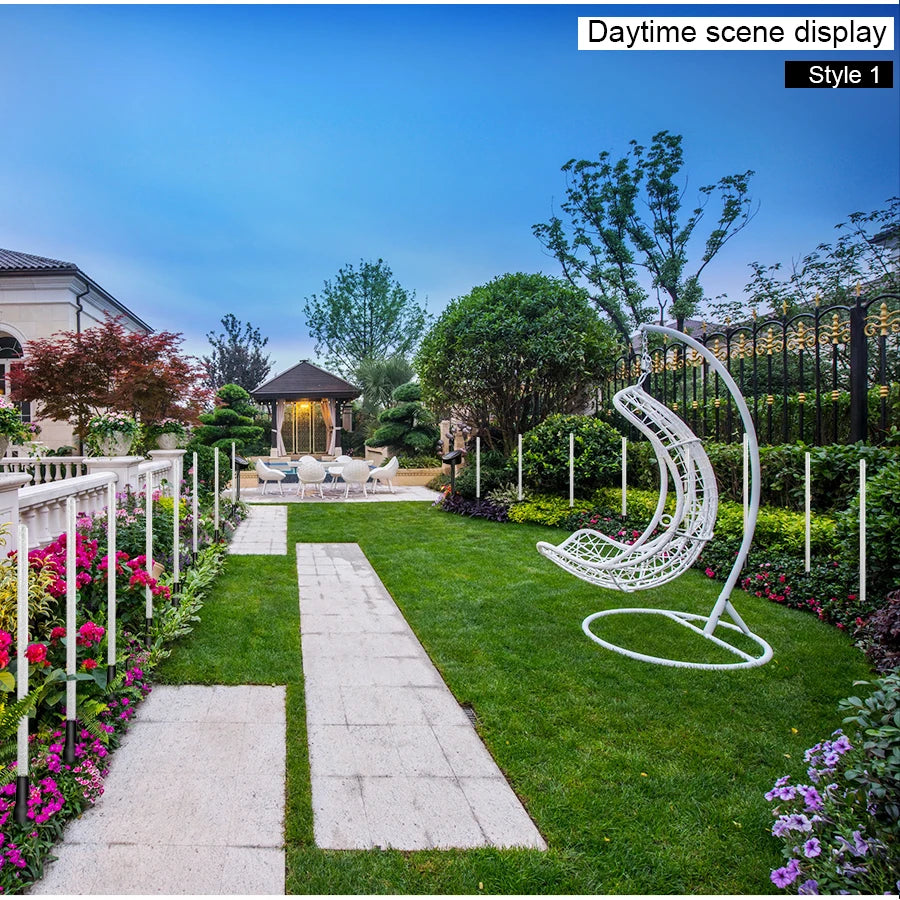 🌟 AMARYLLIS Solar Tuinpad Verlichting – Decoratieve Tube Solar Lights IP65