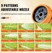 Enrouleur mural automatique VEVOR 30 m (100 pi) x 1/2 po – Rotation à 180° – Avec tête de pulvérisation à 9 positions