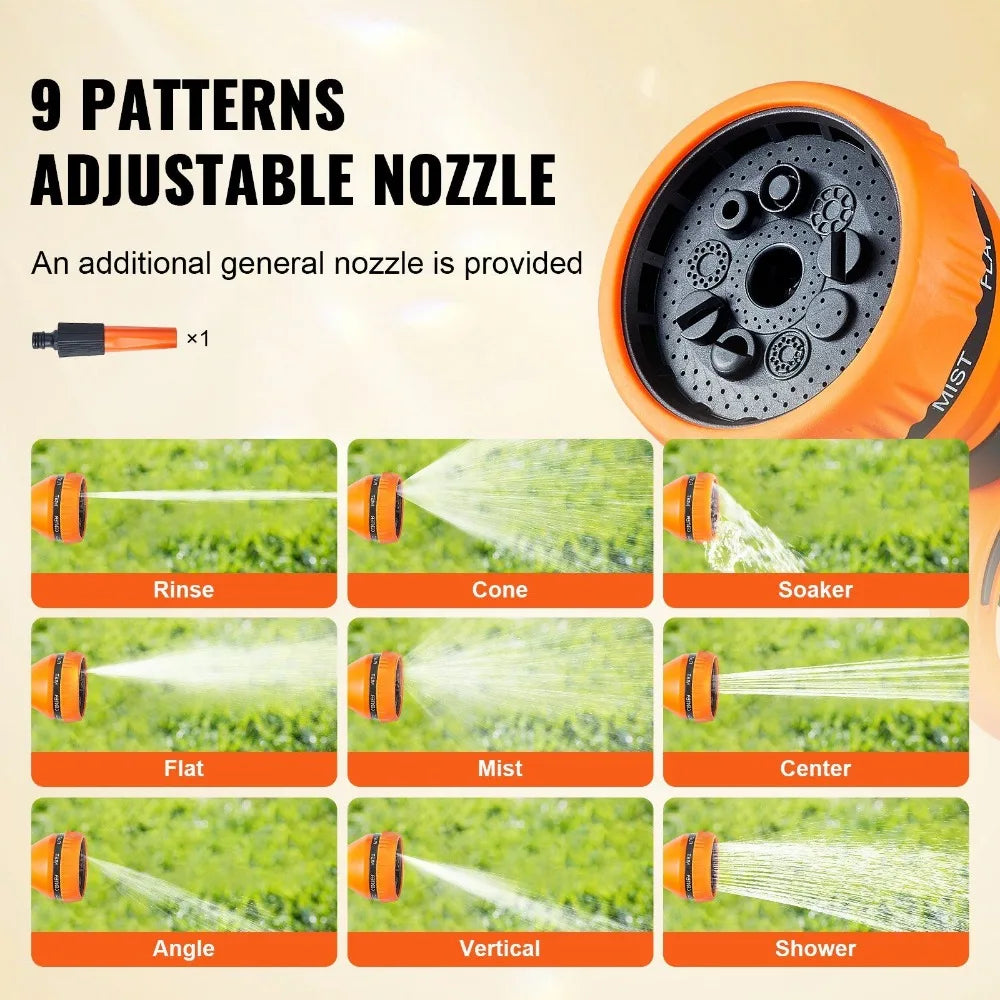 Enrouleur mural automatique VEVOR 30 m (100 pi) x 1/2 po – Rotation à 180° – Avec tête de pulvérisation à 9 positions