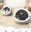 Warmes Hunde- und Katzenhaus – Halboffenes Winternest mit weichem Kissen