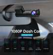 AZDOME M330 MAX 4K Dash Cam – Caméra de tableau de bord 4K pour voiture avec Wi-Fi, commande vocale et mode parking