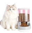 Automatischer Futter- und Wasserspender für Katzen und Hunde – Schwerkraftfutterautomat mit zwei Schalen