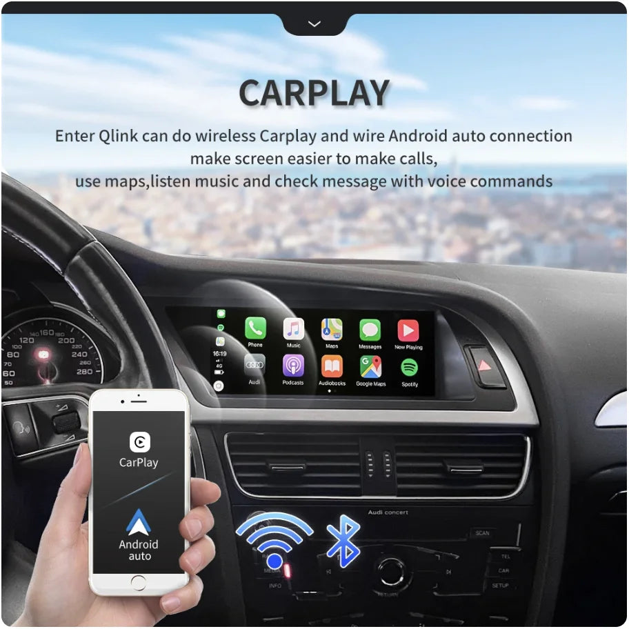 Android 13 8,8" Autoradio mit kabellosem CarPlay – Für Audi A4L / A4 B8 (2009–2016)
