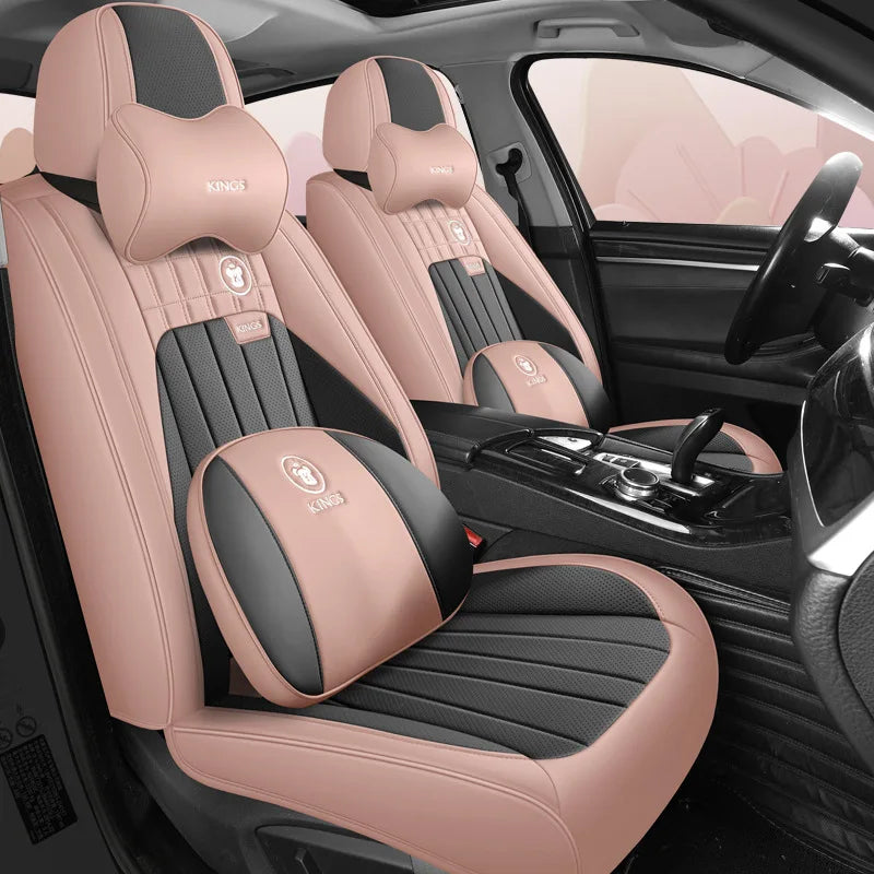 Luxuriöses Autositzbezug-Set aus Leder – Komplettes Set an Autositzschonern