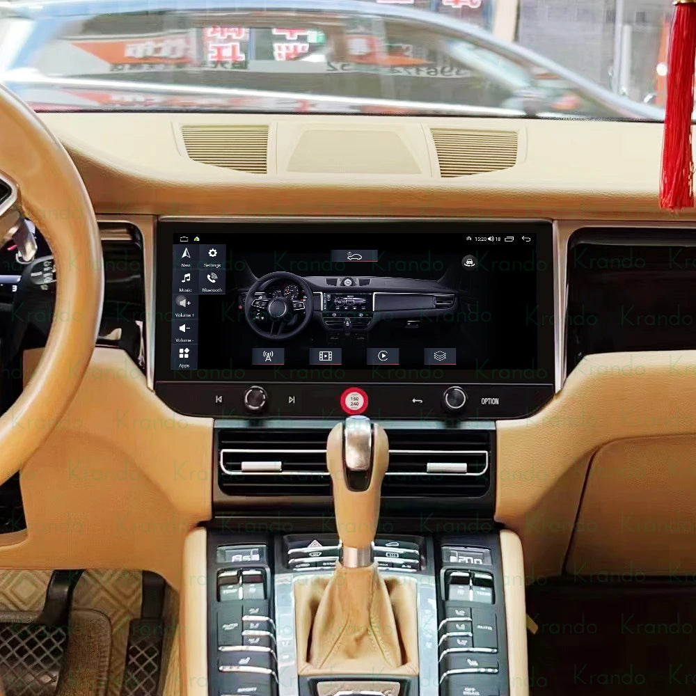 Krando 12.3 Zoll Android 13 Autoradio Porsche Macan 2014-2017 – Kabelloses CarPlay, GPS & Multimedia Navigation