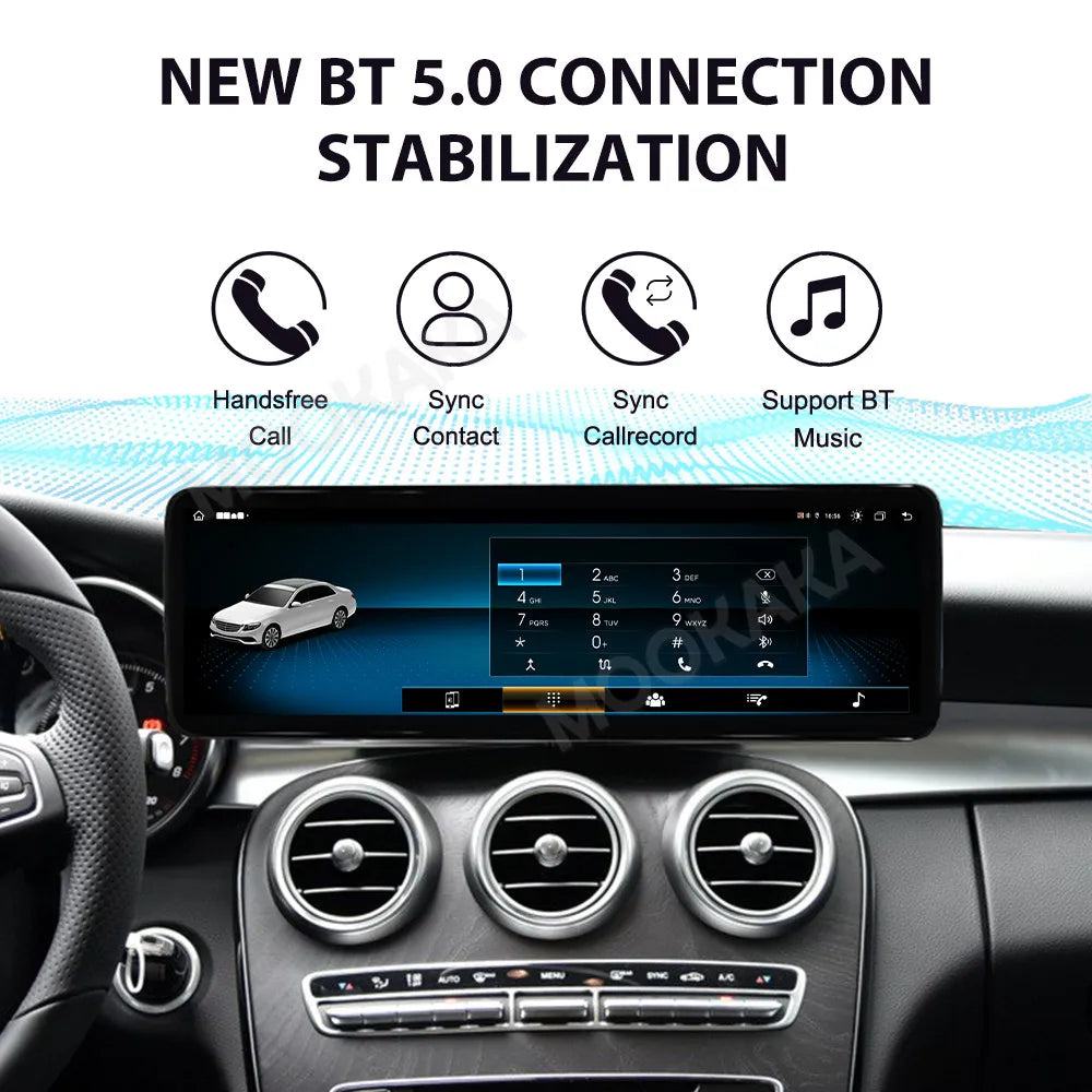 🚘 MOOKAKA Autoradio Android CarPlay 14,9" pour Mercedes Classe C / Classe V / Classe X / GLC (2015-2018)