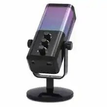 RGB Dynamische USB Microfoon – Cardioïde – Met LED Verlichting – Voor Streaming & Opnames