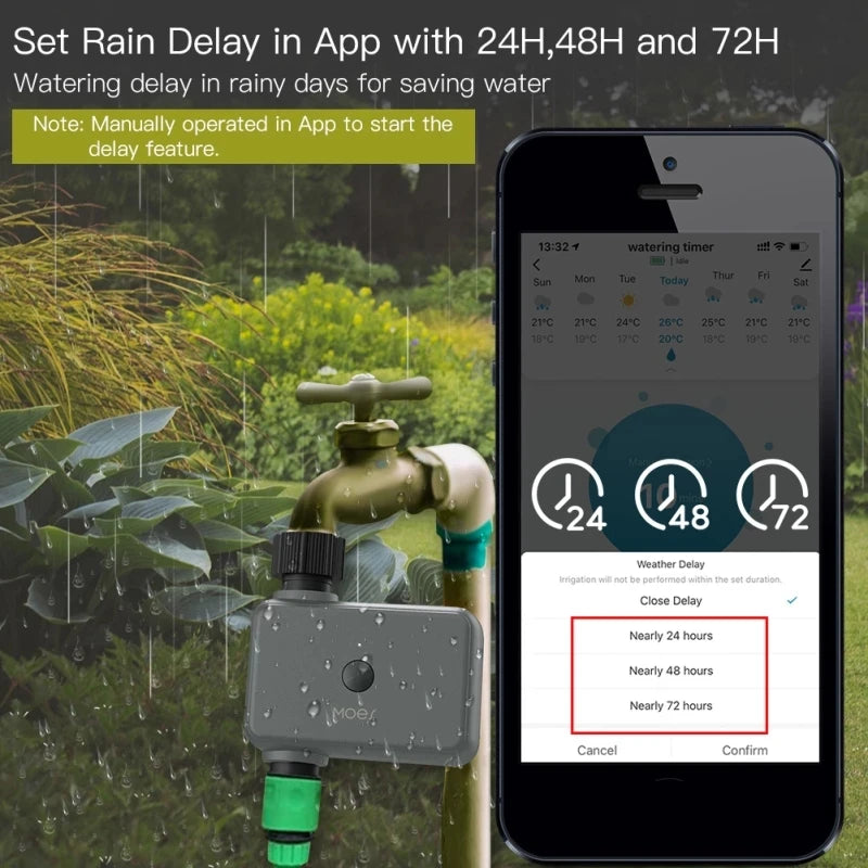 Tuya Smart Water Timer – WLAN-Bewässerungstimer – Automatische Gartenbewässerung – 180 Tage Garantie