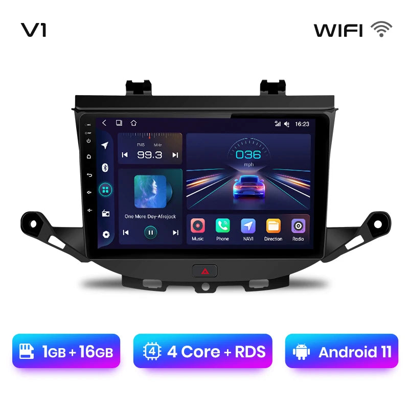 Junsun V1 Draadloze CarPlay & Android Auto Autoradio – Opel Astra K (2015–2019) – Android 13 Navigatie