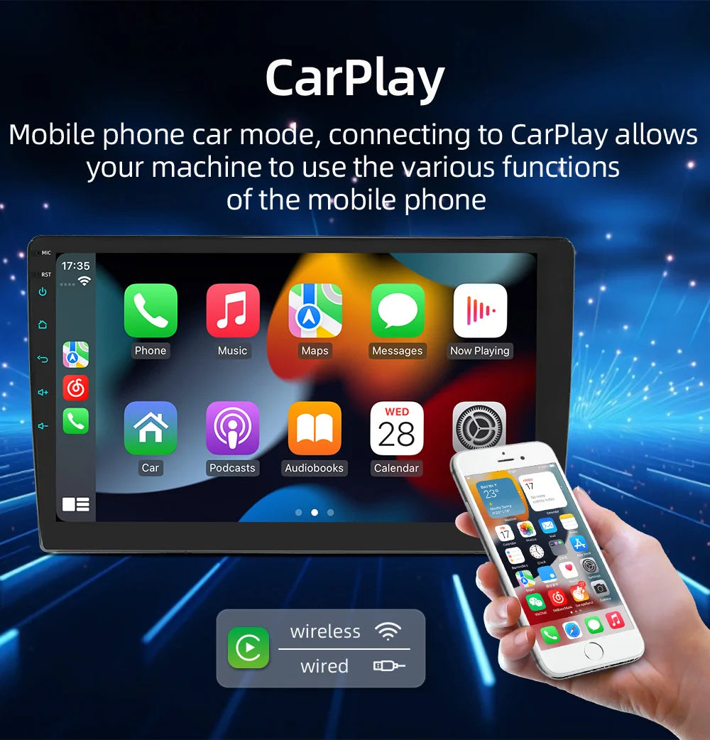 Autoradio Android BQCC 10" avec CarPlay et GPS pour Peugeot 208 / 2008 (2012–2018)