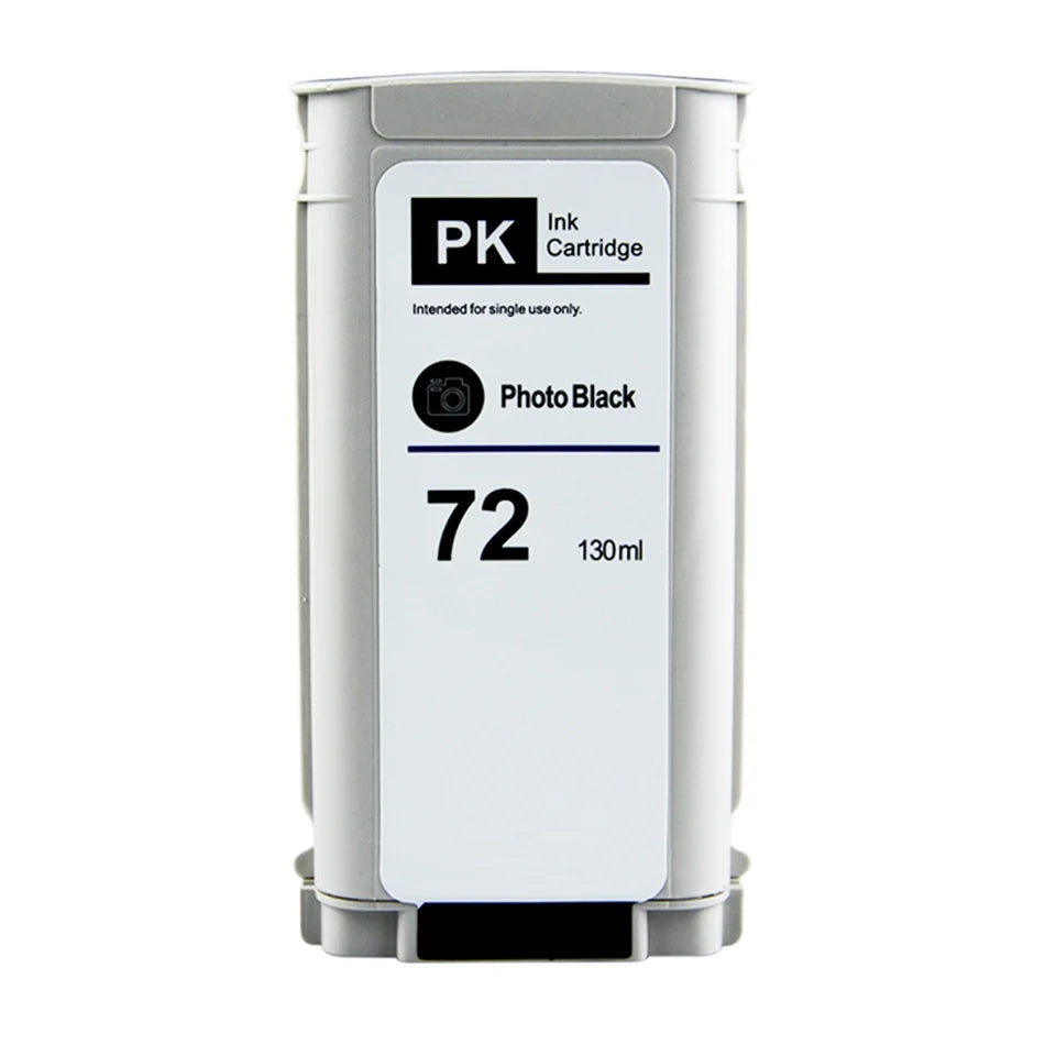 Cartouche d'encre remanufacturée HP72 compatible avec les imprimantes jet d'encre HP DesignJet T1100, T1120, T610, T620, T770, T790, T795, T1200, T1300 et T1708