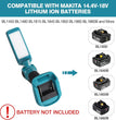1000 Lumen Zaklamp voor Makita 18V Accu – Met USB Poort – Werkplaats & Camping Lamp