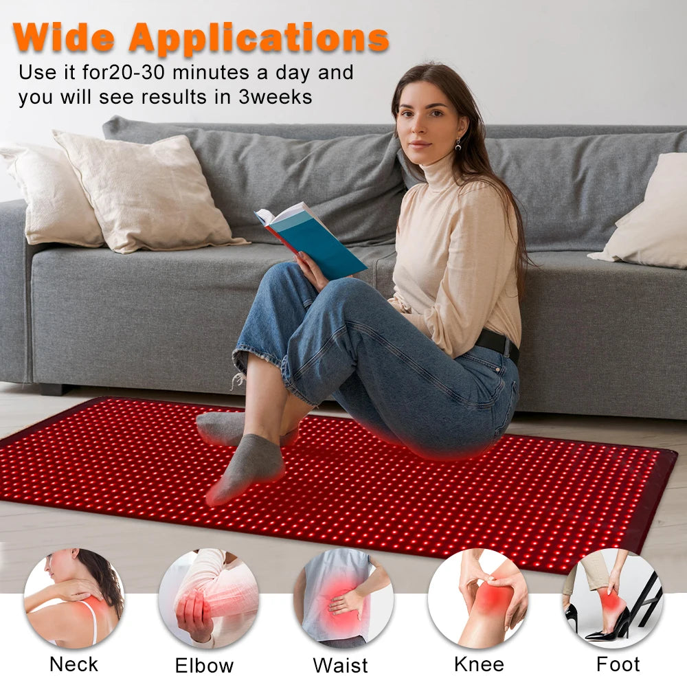Rood Licht Therapie Mat voor Pijnverlichting – LED Therapie Mat 180 × 60 cm