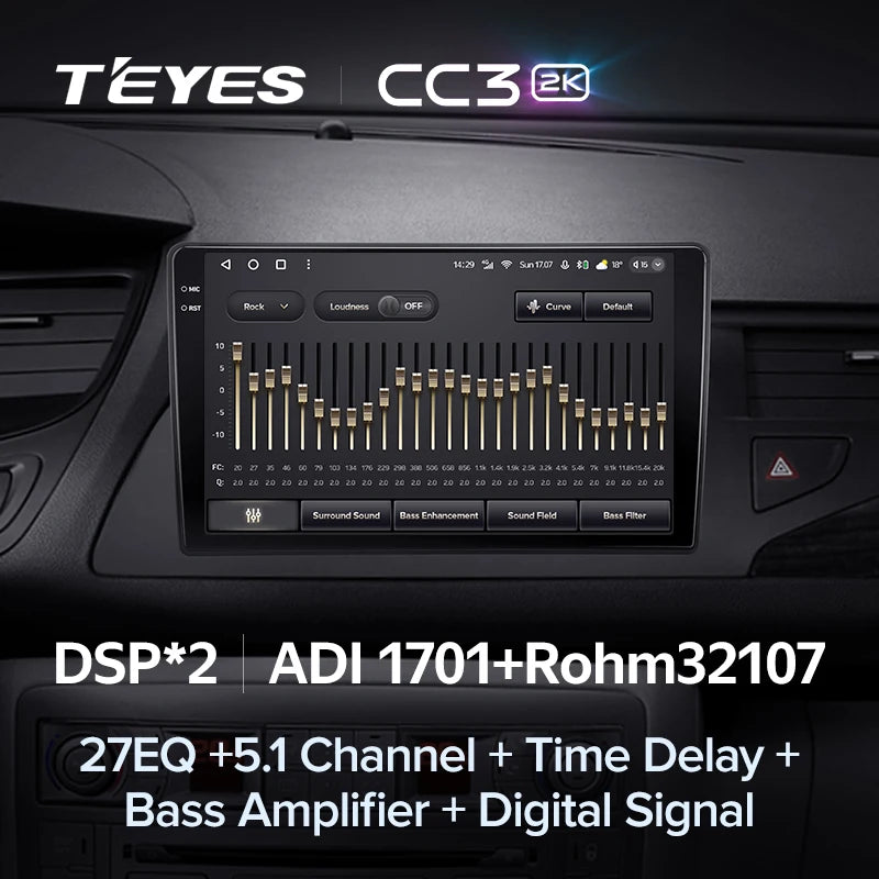 Android-Autoradio mit Navigation und 2K-Bildschirm für Citroën C5 (2008–2017) – CarPlay & Android Auto