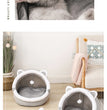 Warmes Hunde- und Katzenhaus – Halboffenes Winternest mit weichem Kissen