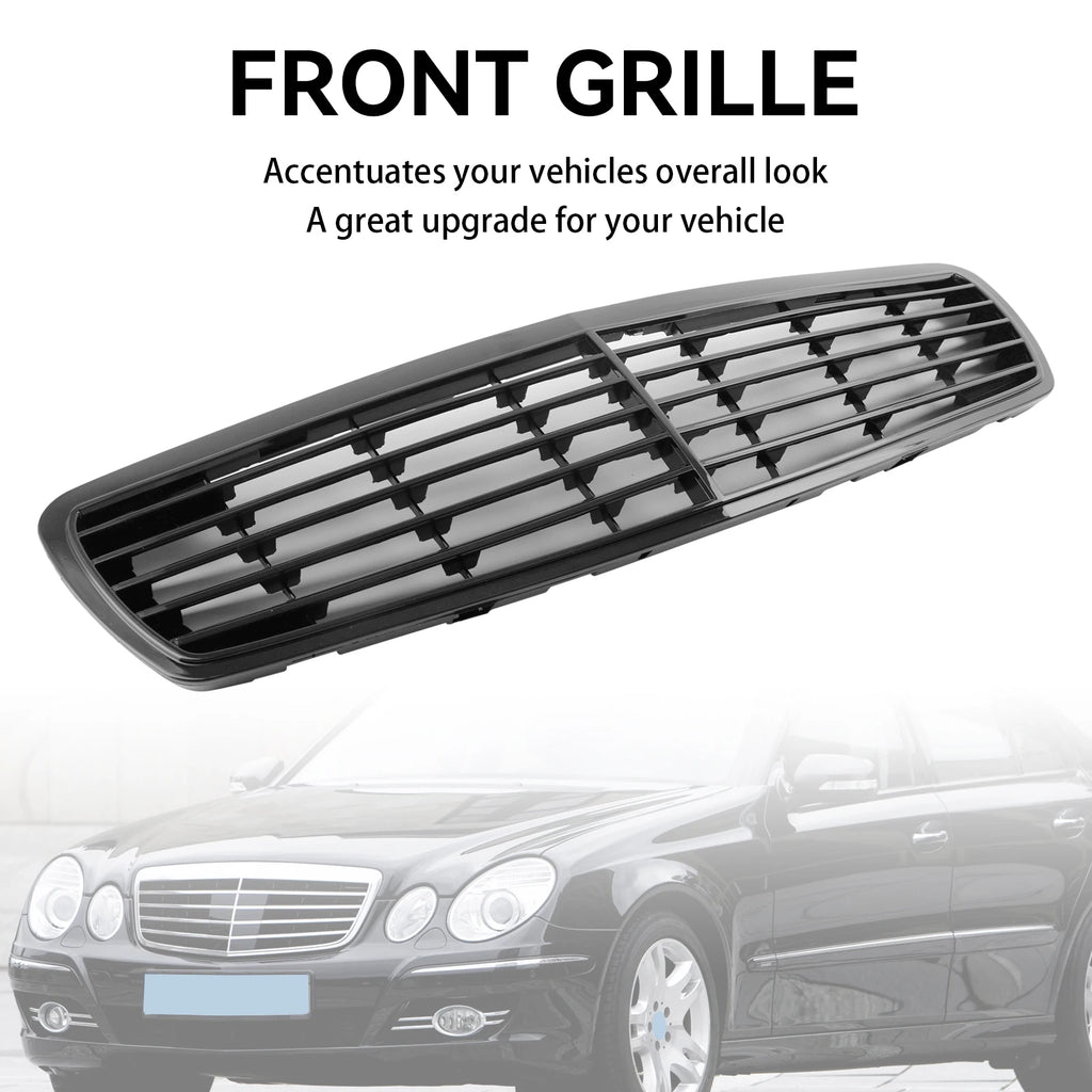 🚘 Glanzend Schwarzer Frontgrill für Mercedes-Benz E-Klasse W211 E320 / E350 / E55 AMG (2002-2006)