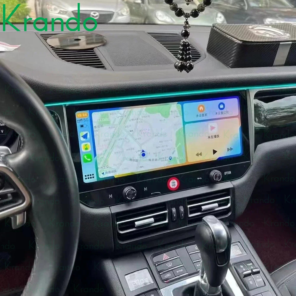 Krando 12.3 Zoll Android 13 Autoradio Porsche Macan 2014-2017 – Kabelloses CarPlay, GPS & Multimedia Navigation