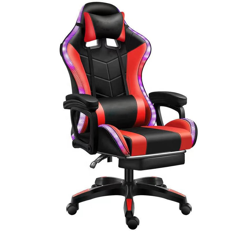 Chaise de Gaming RVB avec LED et Haut-parleurs – Fauteuil Gamer Ergonomique avec Massage et Dossier Réglable