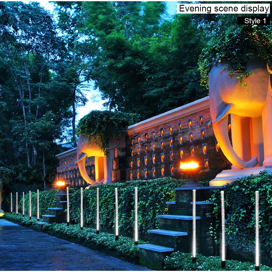 🌟 AMARYLLIS Solar Tuinpad Verlichting – Decoratieve Tube Solar Lights IP65