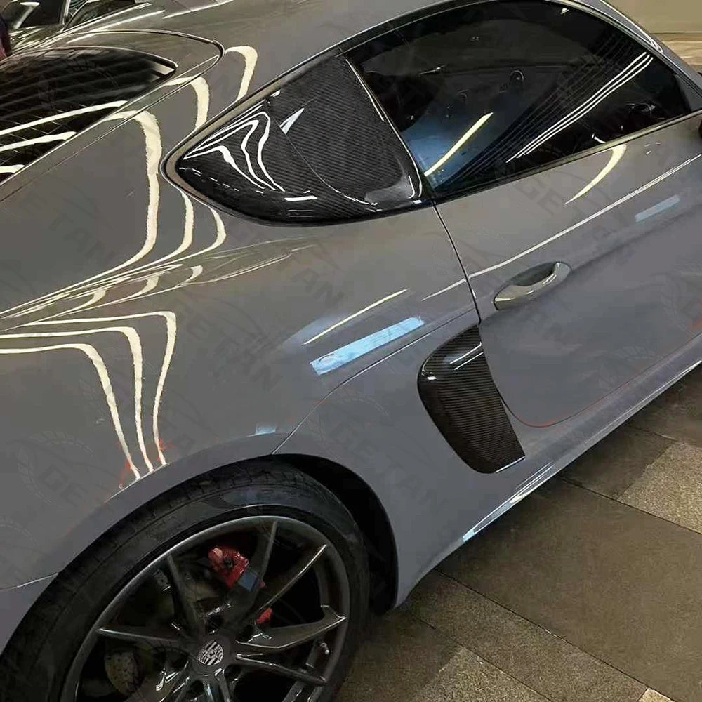 Porsche 718 Boxster & Cayman Carbon Fiber Seitenfensterverkleidung – GT4 RS Style (2016+)