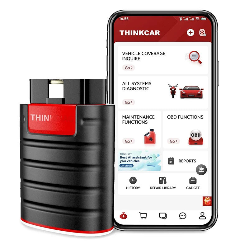 Thinkcar Thinkdiag New OBD2 Bluetooth Diagnoseapparaat – Full System Scanner voor Android & iOS