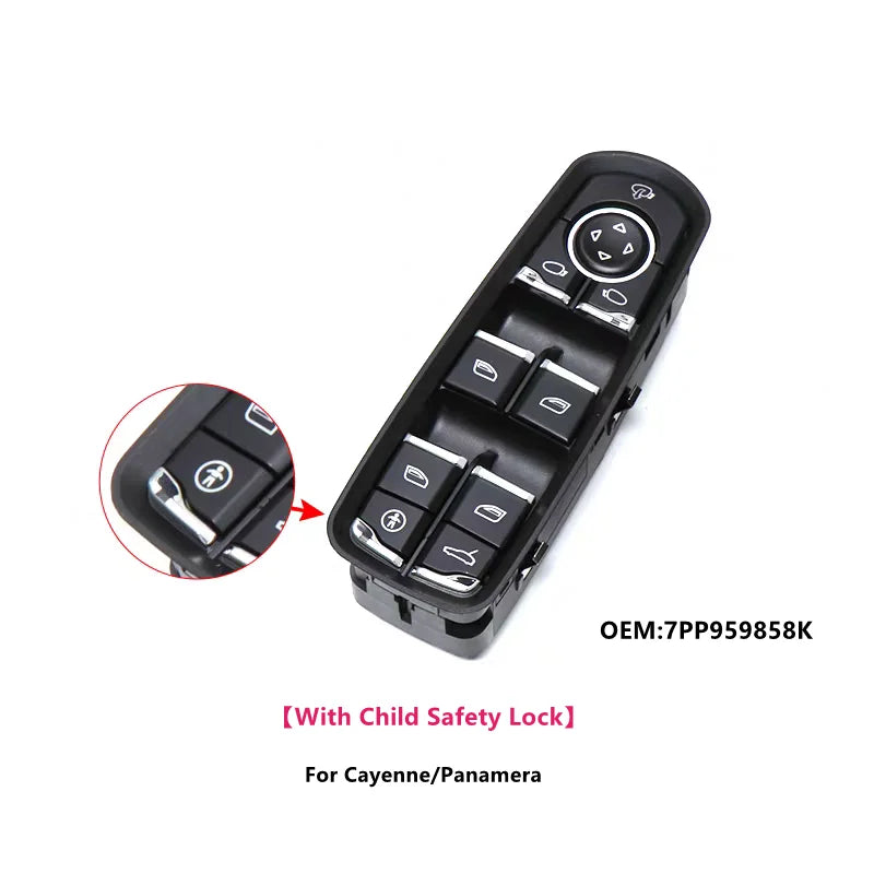 Interrupteur de lève-vitre Porsche (Power Window Switch) – Remplacement OEM pour Cayenne / Panamera / Macan