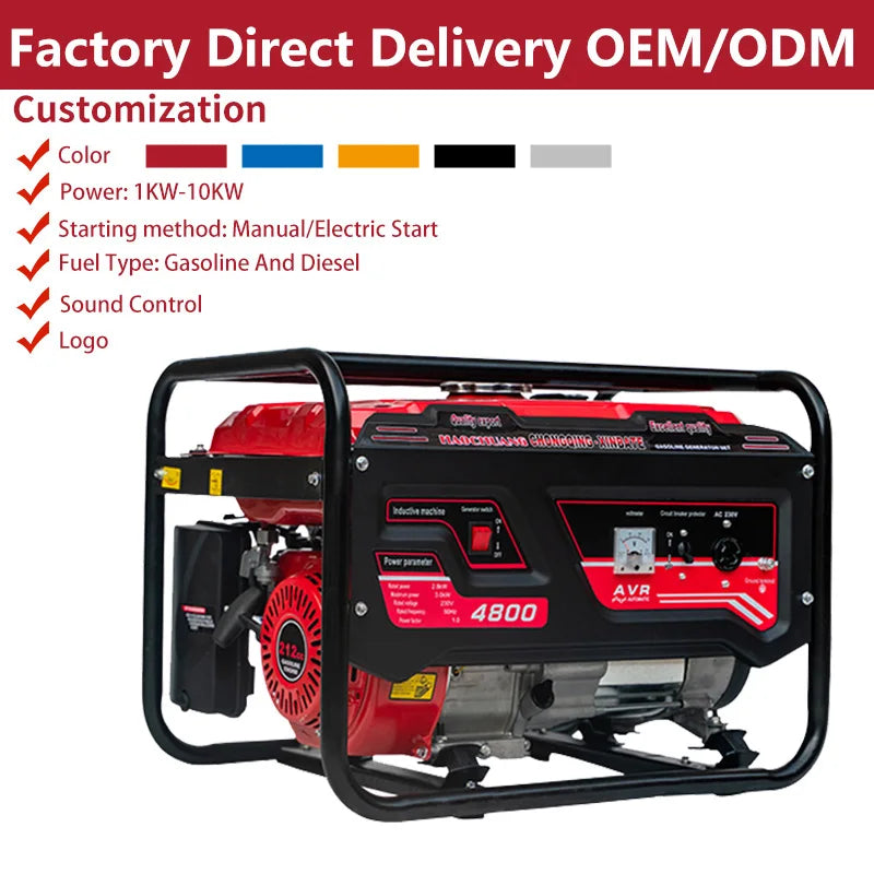 Xinbate 5KW Benzine Generator – Draagbare 230V Generator met Remote Start