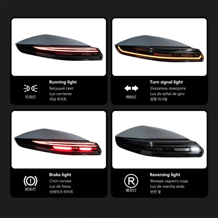 Feux arrière LED continus Porsche Panamera 970 – Mise à niveau du feu à flux (2010–2016)