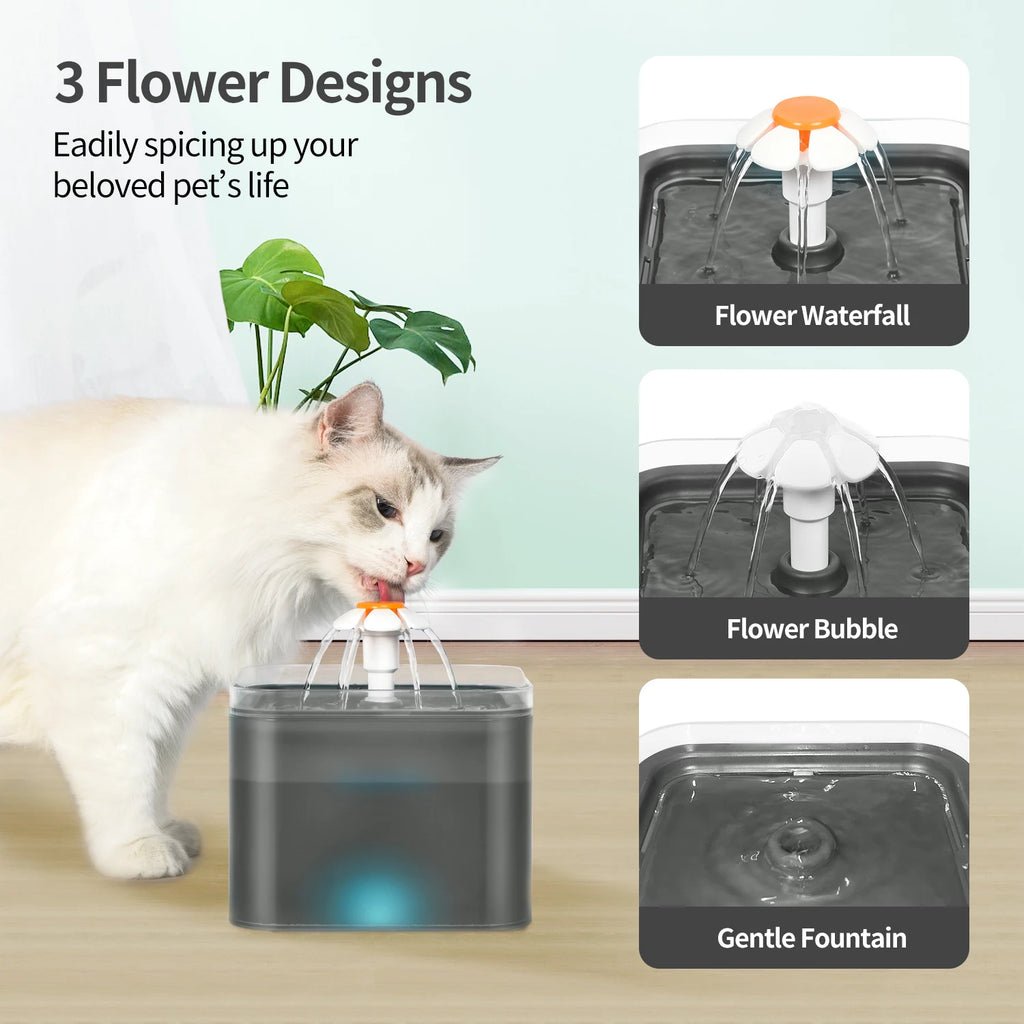 Katzenbrunnen – Automatischer Trinkbrunnen mit LED-Beleuchtung (2 l)