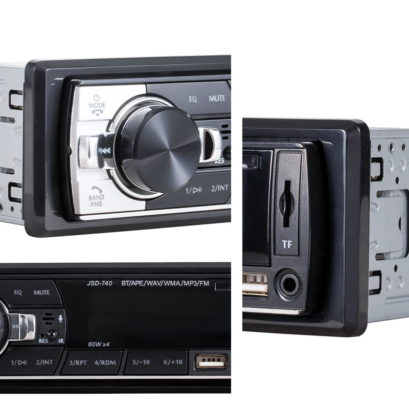 Autoradio MP3 Bluetooth SINOVCLE 1DIN – Radio FM 4 x 60 W avec USB, AUX et lecteur de carte TF + télécommande