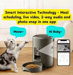 Distributeur automatique de croquettes pour chats et chiens avec caméra et Wi-Fi – Mangeoire intelligente pour animaux de compagnie de 2 L