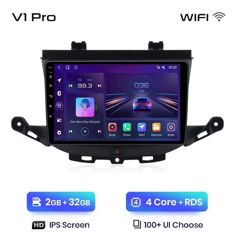 Junsun V1 Draadloze CarPlay & Android Auto Autoradio – Opel Astra K (2015–2019) – Android 13 Navigatie