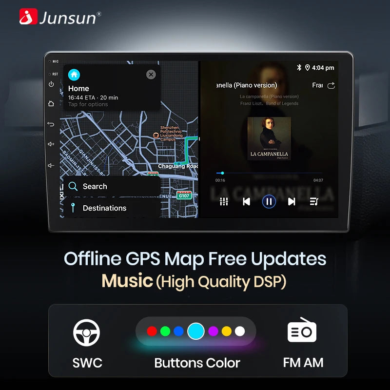 Junsun V1 Draadloze CarPlay & Android Auto Autoradio – Renault Trafic / Opel Vivaro (2015–2019) – Android 14/15