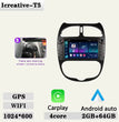 Android 2DIN Autoradio 7” met CarPlay & Android Auto voor Peugeot 206 (2000–2008)