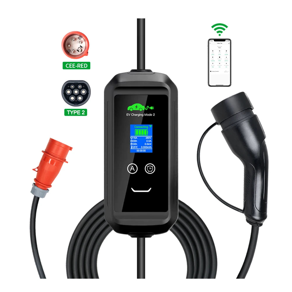 Isigma F2 11kW Portable Electric Car Charger (16A Type 2) – CE Gecertificeerd