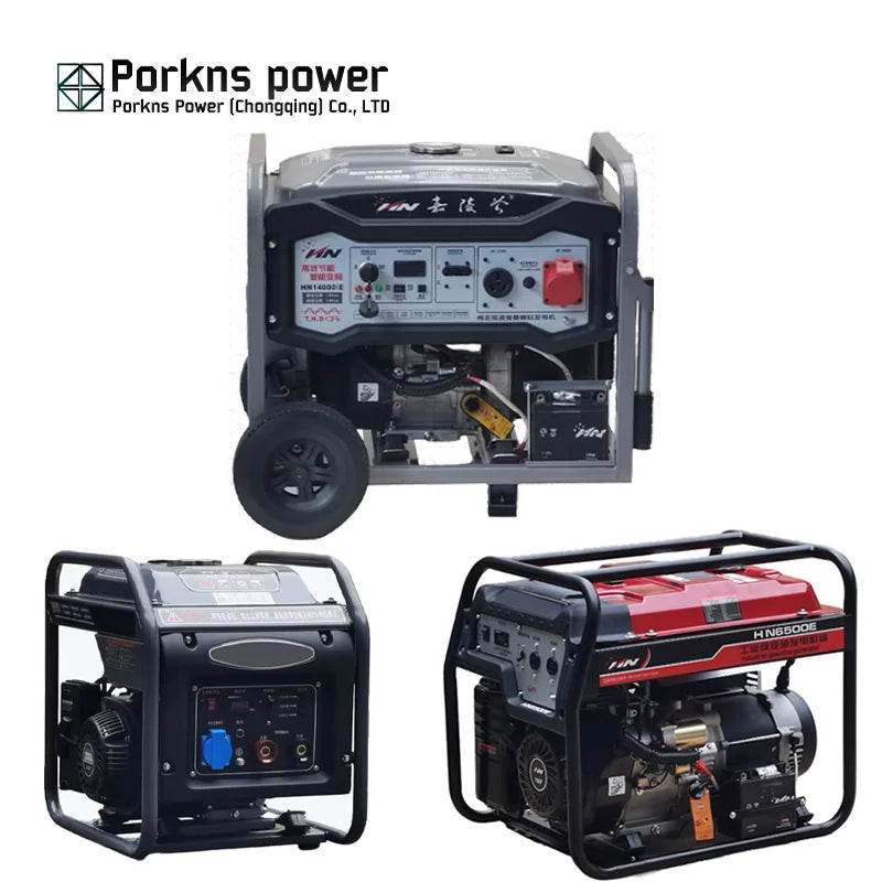 Porkns Dual Fuel Generator 3,2–5 kW – Benzin- und Gasgenerator für Zuhause und Camping