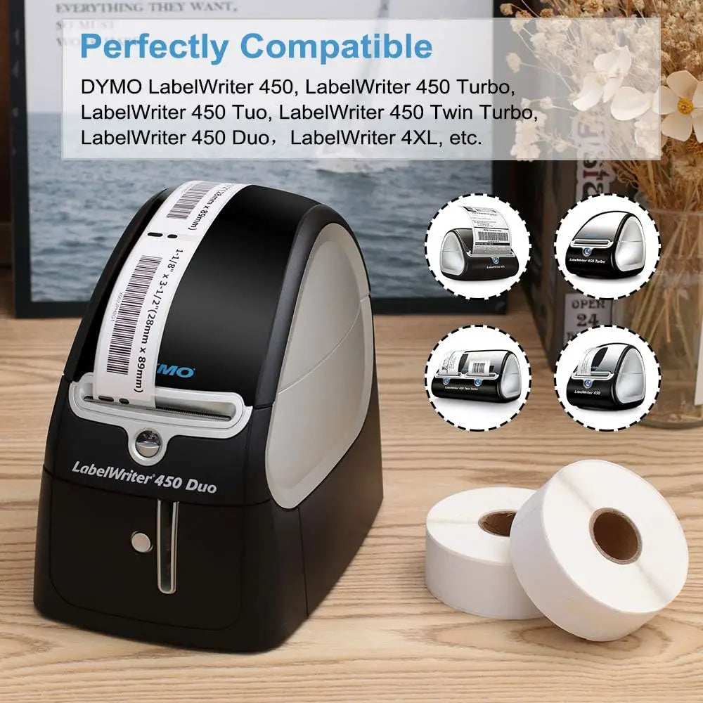 Étiquettes d'adresse Phomemo A30252 28 × 89 mm – Compatibles avec les étiqueteuses Dymo LabelWriter 450 / 4XL